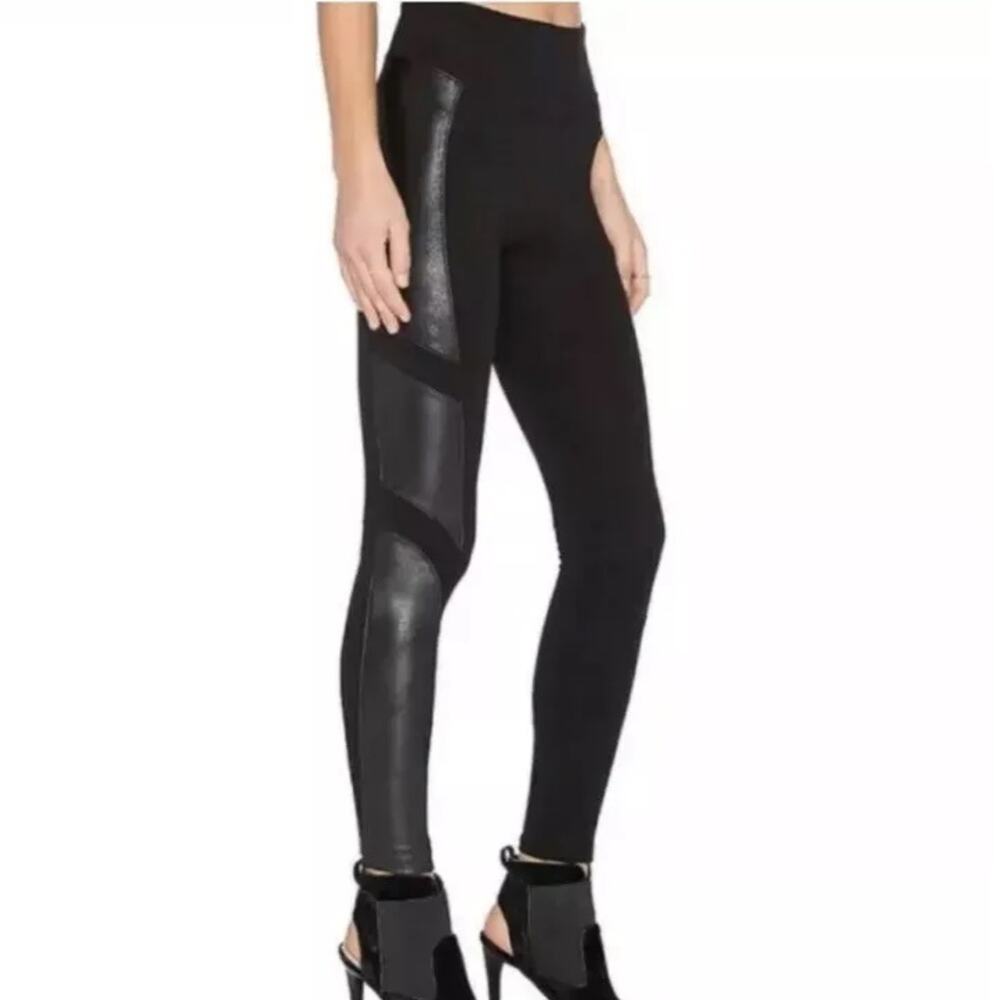 SPANX Moto Ponte High Waisted Legging in Very Black Size Small